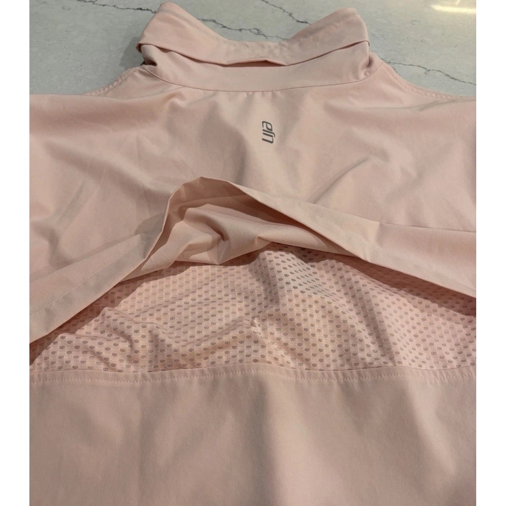 Lija Golf Pullover 1/2 Zip Outerwear Jacket Athleisure Pink Black Accent Medium - Picture 11 of 16